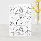 Trouwkaart voor een homoseksueel paar met felicita kaart (Gele Bloem)