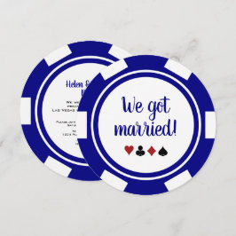 Trouwkaart voor een Navy Blue Las Vegas Elopement Kaart