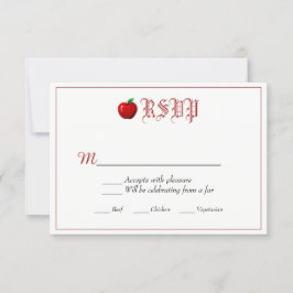 Trouwkaart voor een sprookjeshuwelijk RSVP kaartje