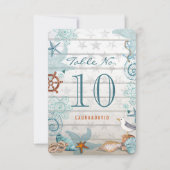 Trouwkaart voor een strandhuwelijk | tafelkaart me kaart (Voorkant)