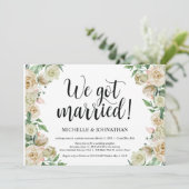 Trouwkaart voor elopement-receptie kaart (Staand voorkant)