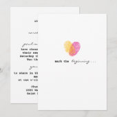 Trouwkaart voor gemarkeerde liefde kaart (Voorkant / Achterkant)