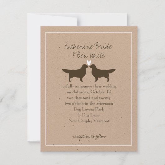 Trouwkaart voor Golden Retrievers Kaart (Voorkant)