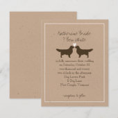 Trouwkaart voor Golden Retrievers Kaart (Voorkant / Achterkant)