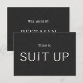 Trouwkaart voor het vragen aan de getuige bedankkaart (Voorkant / Achterkant)