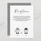 Trouwkaart voor homoseksuelen zwart-wit informatie (Voorkant / Achterkant)