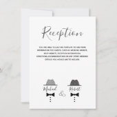 Trouwkaart voor homoseksuelen zwart-wit informatie (Voorkant)