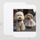 Trouwkaart voor hondenliefhebbers kaart (Voorkant / Achterkant)