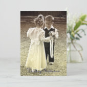 Trouwkaart voor jeugdige geliefden kaart (Staand voorkant)