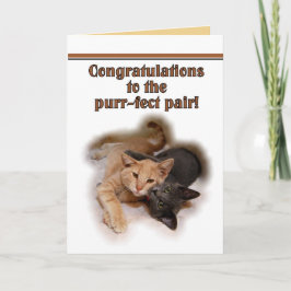 Trouwkaart voor kattenliefhebbers kaart