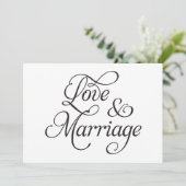 Trouwkaart voor Liefde & Huwelijk Kaart (Staand voorkant)