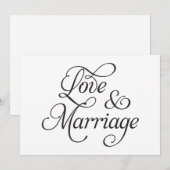 Trouwkaart voor Liefde & Huwelijk Kaart (Voorkant / Achterkant)