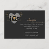 Trouwkaart voor man met gouden hart | Ontvangstkaa Kaart (Voorkant)