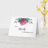 Trouwkaart voor mijn moeder kaart (Gele Bloem)