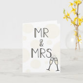 Trouwkaart voor Mr & Mrs Kaart (Gele Bloem)