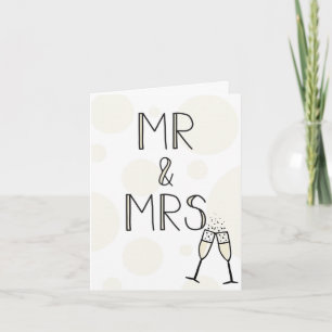 Trouwkaart voor Mr & Mrs Kaart