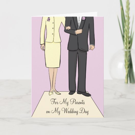 Trouwkaart voor ouders bedanken bedankkaart (Voorkant)