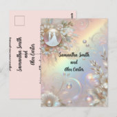 Trouwkaart voor romantisch stel briefkaart (Voorkant / Achterkant)