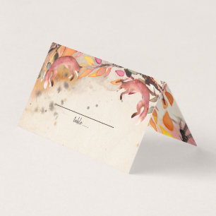 Trouwkaart voor Vintage Foxes Visitekaartje