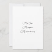 Trouwkaart voor zuster als getuige kaart (Achterkant)