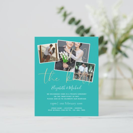 Trouwkaart 'We hebben de knoop doorgehakt' (Staand voorkant)