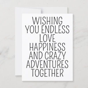 Trouwkaart / Wens je eindeloze liefde, geluk Briefkaart