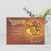 Trouwkaart We're Getting Married (V3) Aankondiging (Staand voorkant)