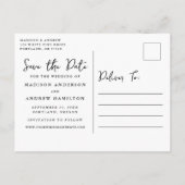Trouwkaart Whimsical Champagne Toren Save the Date Aankondigingskaart (Achterkant)