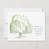 Trouwkaart 'Willow Tree' - Bericht van aankondigin Save The Date (Achterkant)