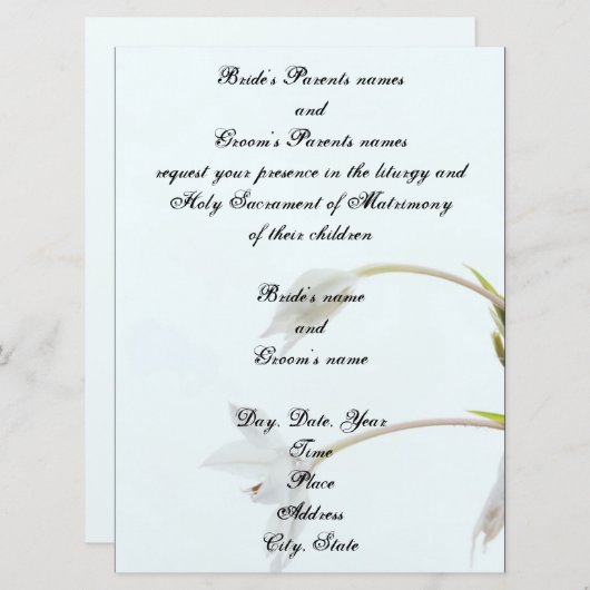 Trouwkaart “Zachte Tulp” Kaart (Voorkant / Achterkant)