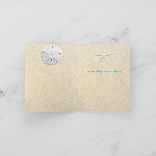 Trouwkaart Zanddollar Bedankt (Binnen)