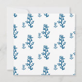 Trouwkaart Zeepaardje aan Zee | Marineblauw (Achterkant)