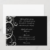Trouwkaart zwart-wit kaart (Voorkant / Achterkant)