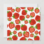 Trouwkaarten - Aardbeien Botanisch Rood Kaart (Achterkant)