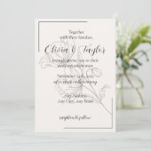Trouwkaarten Beige Elegance v2 Kaart (Staand voorkant)