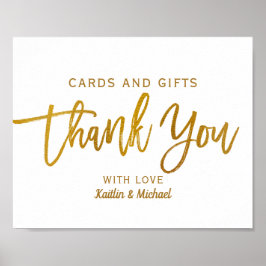 Trouwkaarten & Cadeaus 8x10 Typografie | Goud Foli Poster