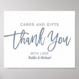 Trouwkaarten & Cadeaus 8x10 Typografie | Stofblauw Poster