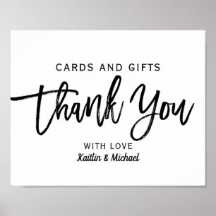 Trouwkaarten & Cadeaus 8x10 Typografie Zwart Poster