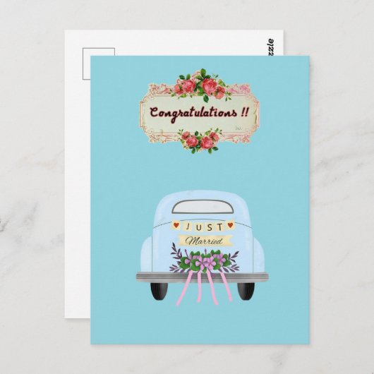 TROUWKAARTEN CONGRUTATIE BRIEFKAART (Voorkant / Achterkant)