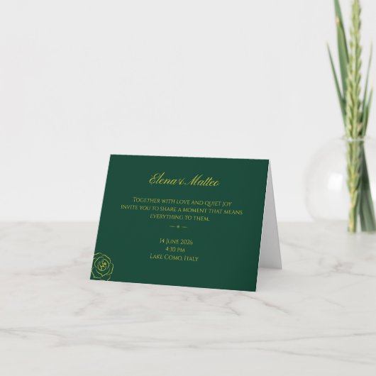 Trouwkaarten Emerald Romance (Voorkant)