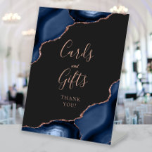 Trouwkaarten en -cadeaus in Navy Blue Rose Goud Do