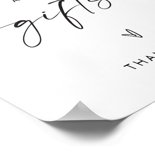 Trouwkaarten en geschenken teken, geschenken en Ka Poster (Hoek)