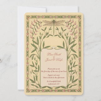 Trouwkaarten in Vintage Nouveau-stijl met Libelle Kaart