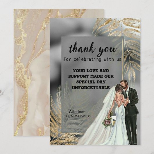 trouwkaarten kaart (Voorkant / Achterkant)