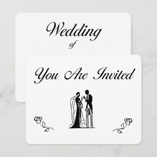 Trouwkaarten Kaart (Voorkant / Achterkant)