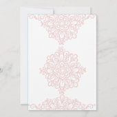 Trouwkaarten met delicate kant rand 5x7 kaart (Achterkant)