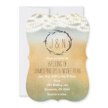 Trouwkaarten met landelijke krans van takken en li