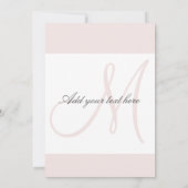 Trouwkaarten met monogram/grafiet/roze kaart (Achterkant)