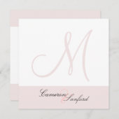 Trouwkaarten met monogram kaart (Voorkant / Achterkant)