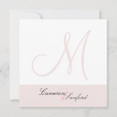 Trouwkaarten met monogram kaart (Voorkant)